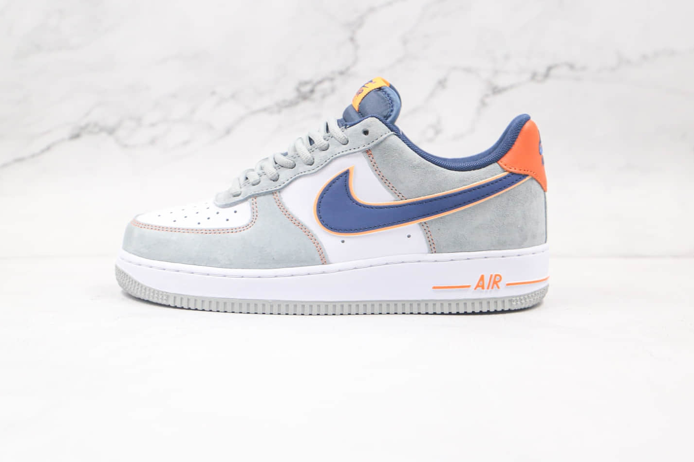 Nike Air Force 1 07 Low White Cool Grey Navy Blue Orange CQ5059-103 for All-Day Style and Comfort