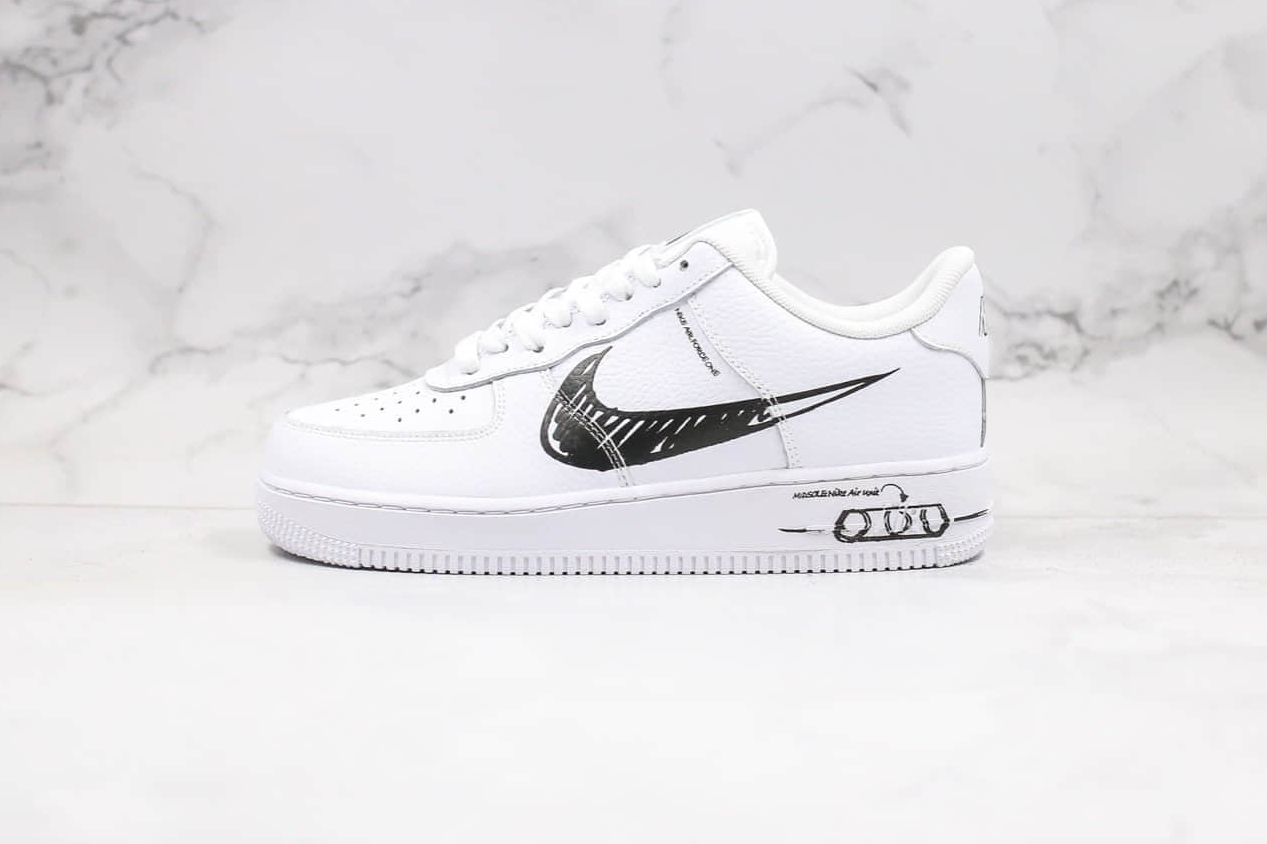 Nike Air Force 1 Low 'Sketch - Black' CW7581-101: Premium Sneaker with Sketch-Inspired Design