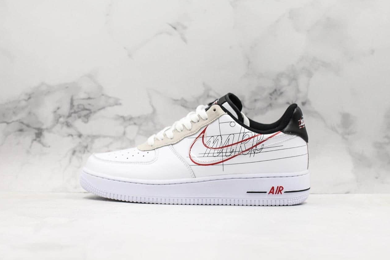 Nike Air Force 1 Low 'Script Swoosh' CK9257-100 - Iconic Design with Unique Script Swoosh