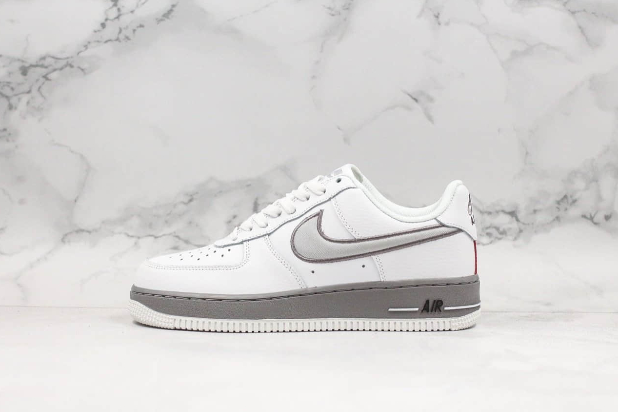 Nike Air Force 1 Low 07 Grey Summit White Red Shoes AH0968-033 | Shop Now!